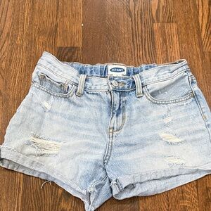 Old Navy Distressed Light Blue Jean Shorts